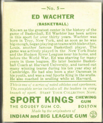 1933 Goudey Sport Kings